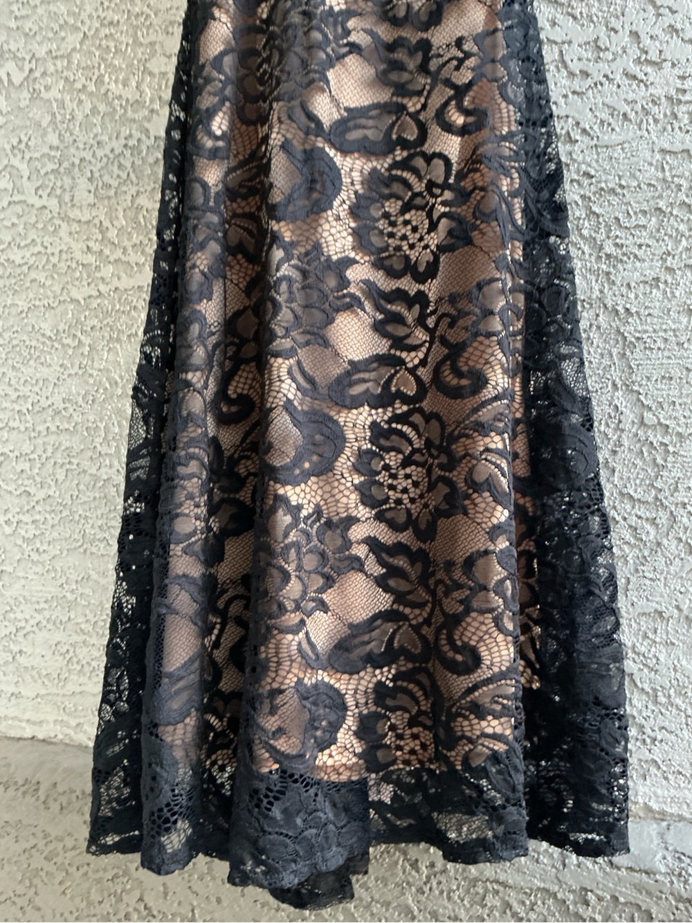 NWT Lulu’s Sexy Sophistication Black Lace Strapless Trumpet Maxi Dress Bodycon - Picture 12 of 13